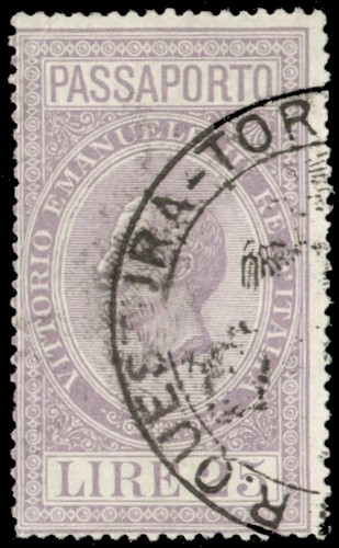 Italy passports revenue stamp - italy,,