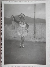 Vecchia foto d epoca fotografia antica BAMBINA CON VESTITO DA CARNEVALE anni 40