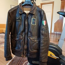 Giubbotto Pelle Uomo Aereonautica Militare Frecce Tricolori Tg 52