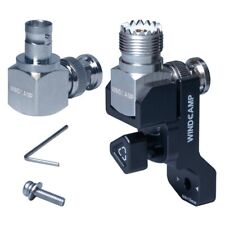 WINDCAMP RC2 Supporto antenna alluminio nero per ICOM IC-705 con adattatori SO239 e BNC