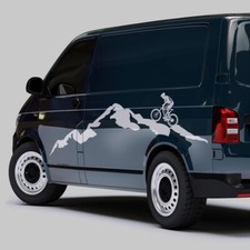 Adesivo montagna mountain bike bicicletta paesaggio outdoor motivo auto #1428-160