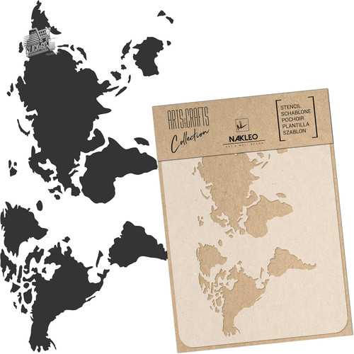 Stencil pittura 21x30 mappa - stencil,
