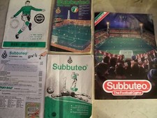 SUBBUTEO CATALOGUES  1985 - 1986 LOT OF 5 RARE PIECES LIST PRICE AND RULES GOOD