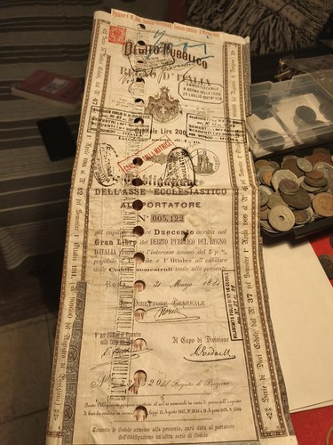 Regno italia obligazione - d'italia,