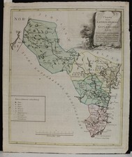 GÄVLEBORG SVEZIA 1794 ERIC ÅKERLAND INSOLITA ANTICA MAPPA STRADALE INCISA SU RAME