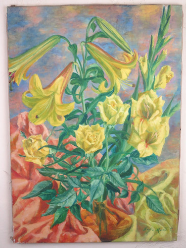 Quadro olio fiori natura - quadro, ad