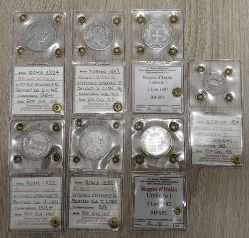 Lotto monete regno italia - regno, d'italia