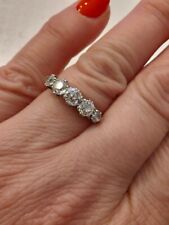 anello fedina inglese oro giallo 18 carati platino diamanti vintage 1920