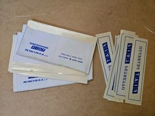 Lotto Fiat Della Sardegna Anni 90   10 Porta Assicurazione + 10 Adesivi 