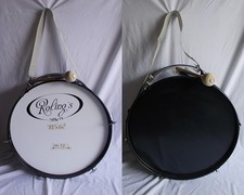 Grancassa parata 22" x 14" bianco blù + tracolla e battente x stadio tifo sport