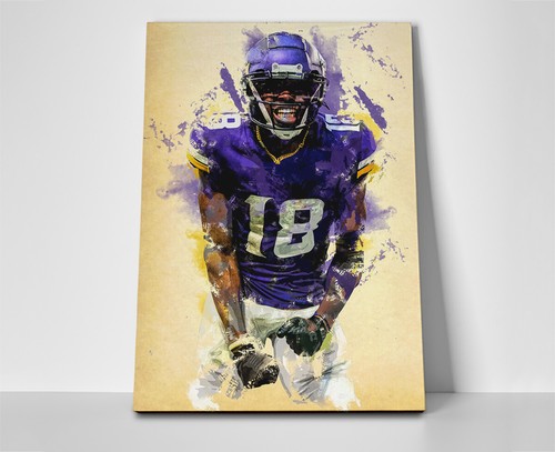 Poster tela justin jefferson - poster,