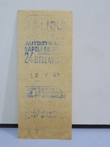Vecchio biglietto autostradale - vecchio,