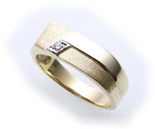 Uomo Anello Vero Oro 585