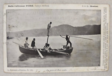 CARTOLINA MESSINA PESCA SPADA COSTUMI COLLEZIONE PITRE' VIAGGIATA PRIMI '900 FP