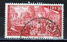ITALIA REPUBBLICA 1948 Centenario del Risorgimento 10 Lire Usato