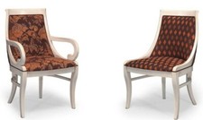 SEDIA/CAPOTAVOLA C/FUSTO IN LEGNO IMBOTTITA RIVESTITA TESSUTI ECOPELLE LUSSO165