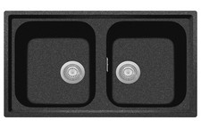 Lavello fragranite PLADOS PL0862 - 2 vasche - Avena/Bianco/Nero/Terra di Francia