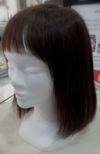 Parrucca in Capelli Naturali dritti col. Castano Dorato con  Frangia 