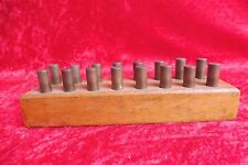 Vecchio Blocco Di Legno Con 16