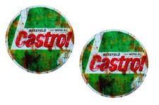 2 adesivi vintage Castrol 10