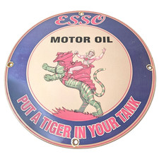 Insegna Benzina Esso Vintage -