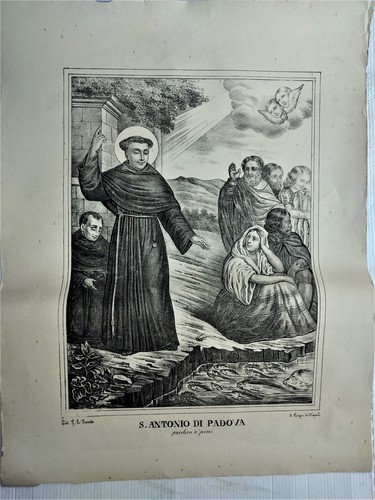 Antica litografia - litografia, di