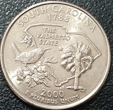 STATI UNITI AMERICA MONETA QUARTO DI DOLLARO SOUTH CAROLINA 2000 CIRCOLATA