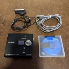 Sony Net MD Walkman MZ-NE410 MDLP Black MiniDisc Player - Tested / Working