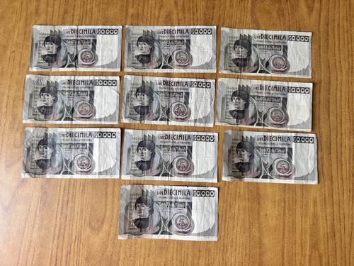 Lotto banconote lire 10000 - 10,