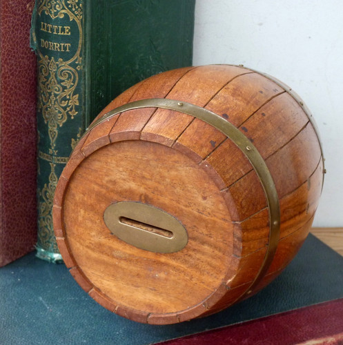 Salvadanaio vintage legno - salvadanaio,
