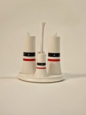 Set per condimenti Guzzini vintage bianco, rosso e blu