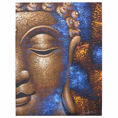 Quadro buddha rame acrilico - in,