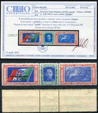 REGNO D'ITALIA 1933 I-BORG COL CIUFFO TRITTICO MNH** CAT. 51Da