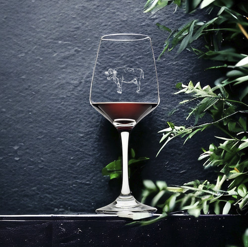 Bicchieri vino mucca - , x4