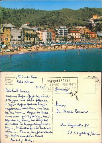 Cartolina laigueglia spiaggia - laigueglia,