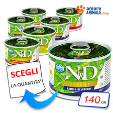 Farmina Dog Prime → Lattine da 140 gr - GUSTI VARI -  Adult Mini - Cane, Cani