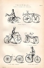 1880 Stampa ~ Biciclette