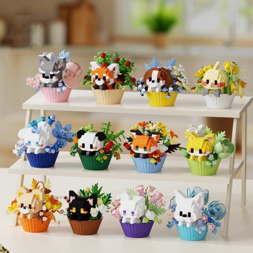 Carino animale vaso blocchi - in,