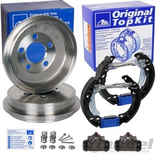 TAMBURI FRENO ATE + TOPKIT KIT GANASCE FRENO PREMONTATI per VW UP SEAT MII CITIGO
