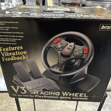 InterAct V3 volante e pedali da corsa SV-1118 nero per PlayStation 1 2 PS1 PS2