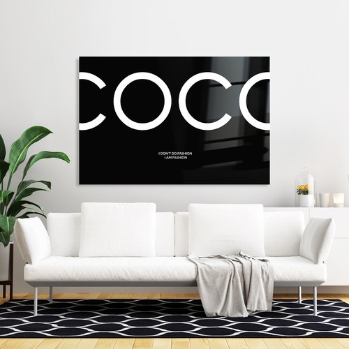 Quadro elegante coco - quadro, text