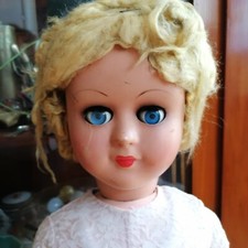 Bambola Athena in celluloide anni 40. Altezza 65 cm