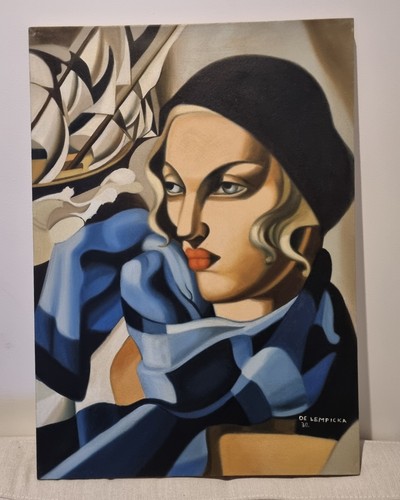 Tamara lempicka quadro olio - lempicka.,