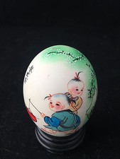 Uovo Dipinto Cinese Su Base Xx