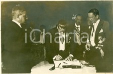 1938 BUDAPEST Galeazzo CIANO firma patto tripartito ITALIA AUSTRIA UNGHERIA Foto