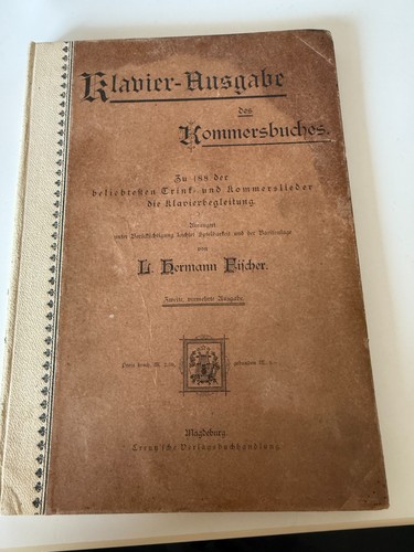 Studentika 1892 kommersbuch - studentika,