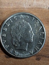 Moneta italia lire - italia, 50