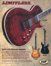 Pubblicità stampa 2002 di chitarra ESP EC1000 M1000 H1000 LTD serie Deluxe