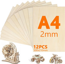 12 Pezzi Di Compensato A4