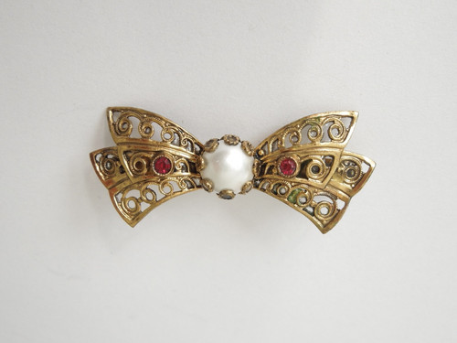 Vintage spilla fiocco - spilla,